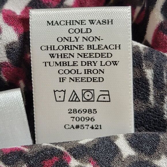 AnneāKleināPurpleĀ LeopardāPrintāSleevelessāBlouseāSzā10 - Picture 6 of 8